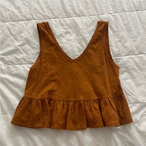 flowy orange tank